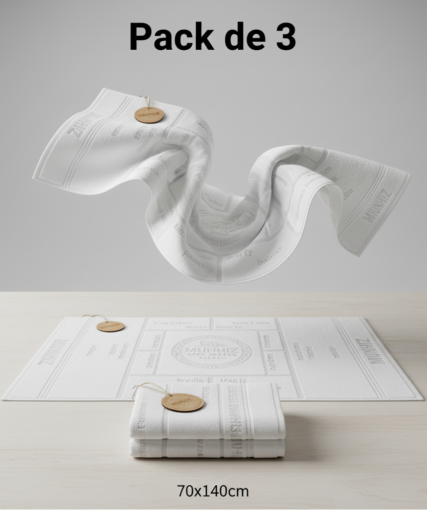 Calidad extra para sorprender a las personas que te importan por su tacto 100% de algodón natural, mientras apoyas a el producto local, sabiendo que nunca más tendrás dudas de la parte que estás utilizando cuando te secas.