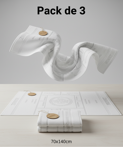 Calidad extra para sorprender a las personas que te importan por su tacto 100% de algodón natural, mientras apoyas a el producto local, sabiendo que nunca más tendrás dudas de la parte que estás utilizando cuando te secas.