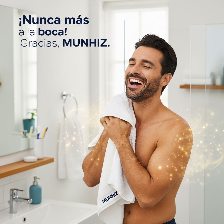 Nunca más de culo a boca con la toalla MUNHIZ que evita la contaminación cruzada. www.munhiz.com